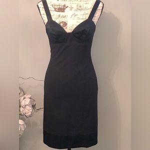Rebecca Taylor Black Bustier Cocktail Dress Size 0